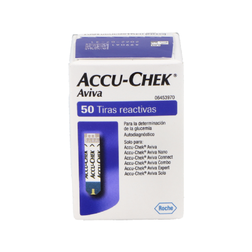 TIRAS REACTIVAS GLUCEMIA ACCU-CHEK AVIVA 50 UNIDADES
