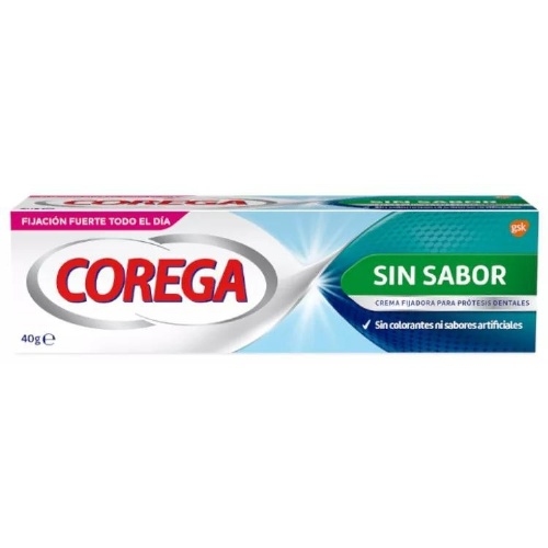 Corega crema extra fuerte sin sabor - adhesivo protesis dental (40 ml)