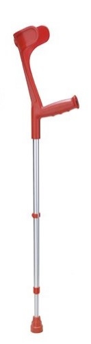 Bastón ergo blando rojo aluminio Muleta antideslizante