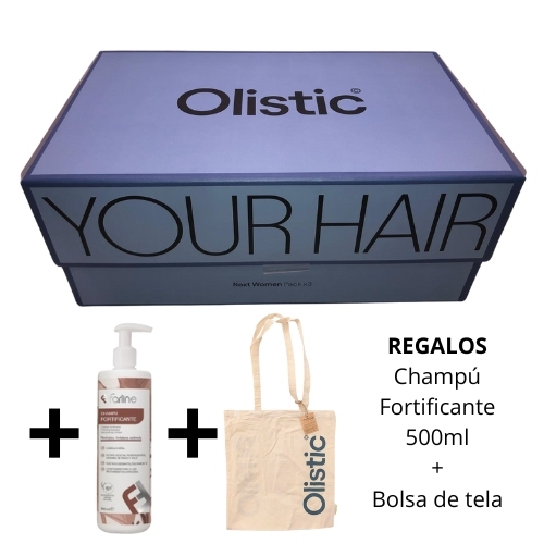 Olistic next women pack 3 meses + REGALO 1 Champú Fortificante 500ml + 1 Bolsa tela