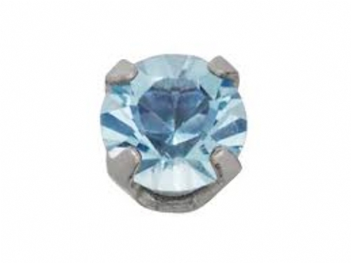 Inverness pendiente acero inoxidable (173c solitario azul 3 mm)