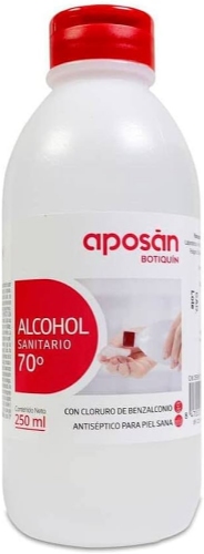 Alcohol 70º - aposan (1 frasco 250 ml)