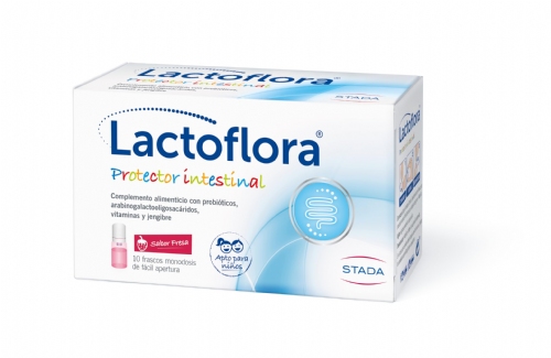 Lactoflora protector intestinal infantil (10 viales sabor fresa)