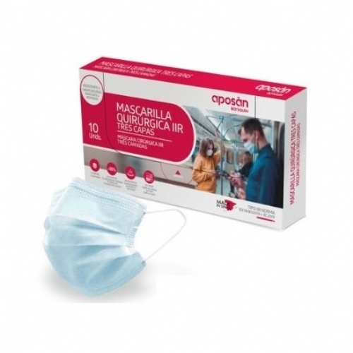 Macarillas quirur aposan 3 c azul 10u