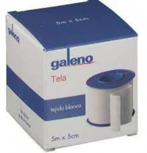 Esparadrapo hipoalergico - galeno tela (1 unidad 5 m x 5 cm color blanco)