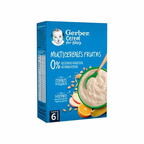 Gerber multicereales fruta (1 estuche 270 g)