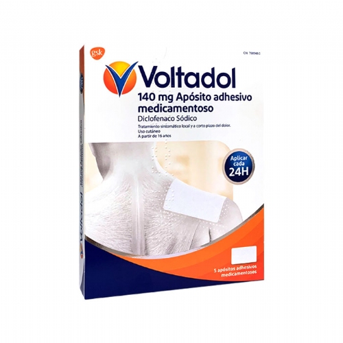 VOLTADOL 140 MG APOSITO ADHESIVO MEDICAMENTOSO, 5 apósitos