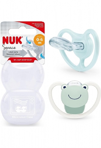 Chupete silicona - nuk space (0 - 6 meses 2 unidades rana)