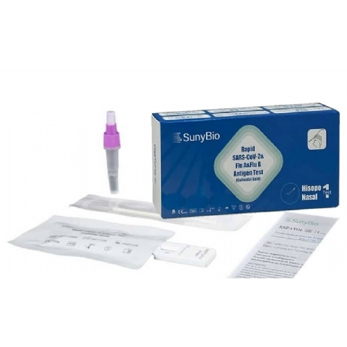 Test nasal sars-cov-2 y gripe a/b - safecare biotech combinado autodiagnóstico antígenos