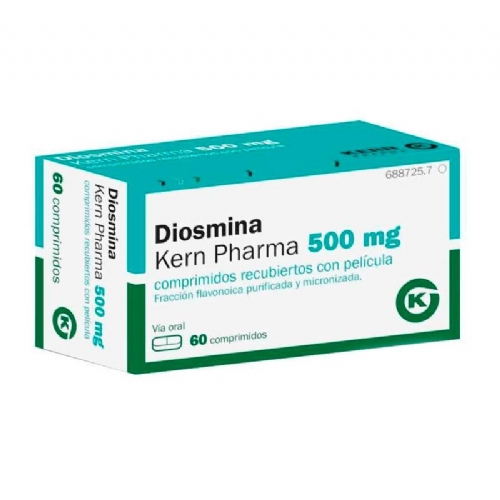DIOSMINA KERN PHARMA 500 mg COMPRIMIDOS RECUBIERTOS CON PELICULA , 60 comprimidos