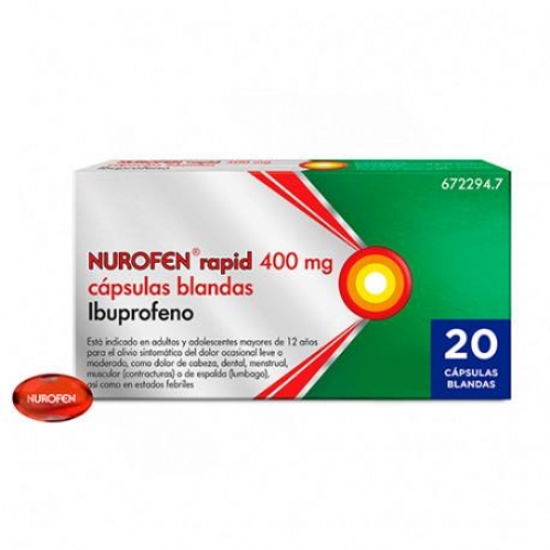 NUROFEN RAPID 400 mg CAPSULAS BLANDAS , 20 cápsulas