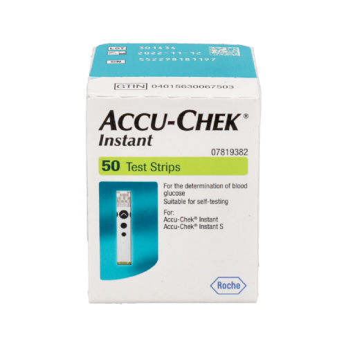 TIRAS REACTIVAS GLUCEMIA ACCU-CHEK INSTANT 50 UNIDADES