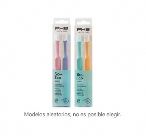 Cepillo dental adulto - phb time to care so eco (2 unidades medio duplo)