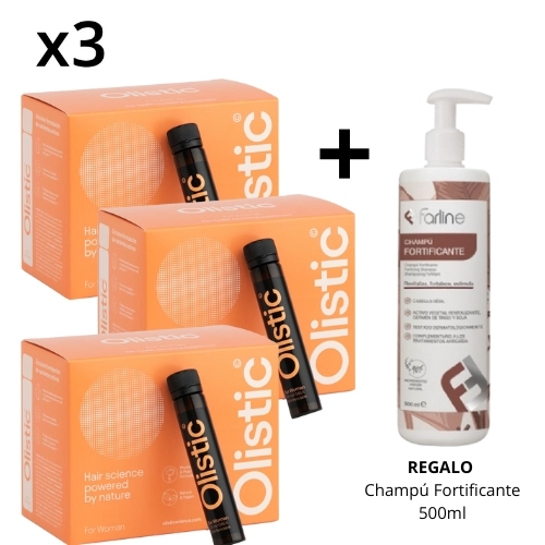 Olistic pack 3 meses for women +1 Champú Fortificante 500ml