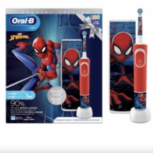 Cepillo dental electrico recargable infantil - oral-b vitality pro kids 3 + spiderman + tc (1 unidad