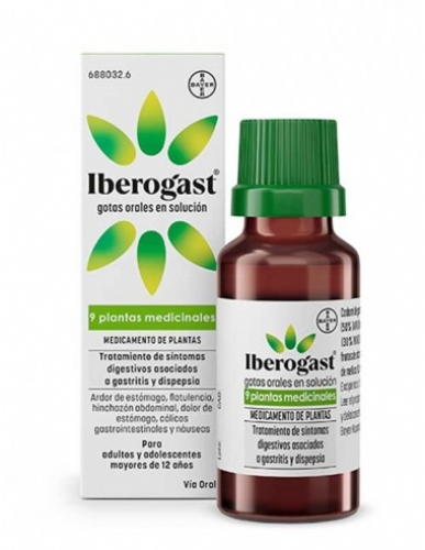 IBEROGAST GOTAS ORALES EN SOLUCION, 1 frasco de 20 ml