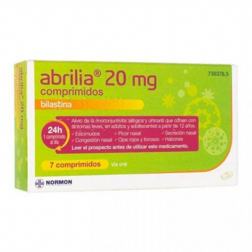 ABRILIA 20 MG COMPRIMIDOS EFG, 7 comprimidos (Blister Al/Al/PA-PVC)