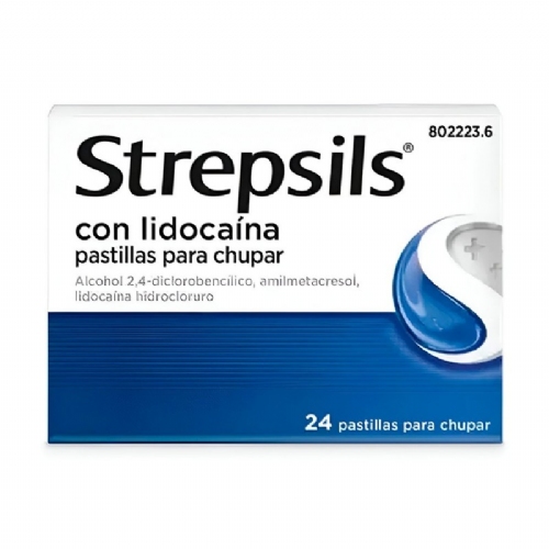 STREPSILS CON LIDOCAINA PASTILLAS PARA CHUPAR , 24 pastillas
