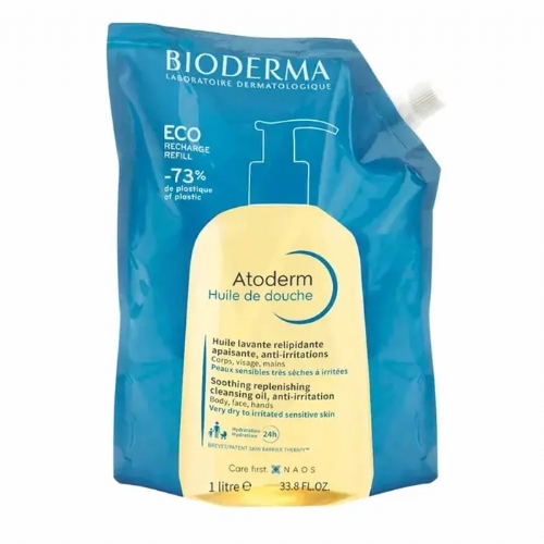 Bioderma Atoderm Aceite de ducha Eco-Recharge Piel seca y muy seca 1L