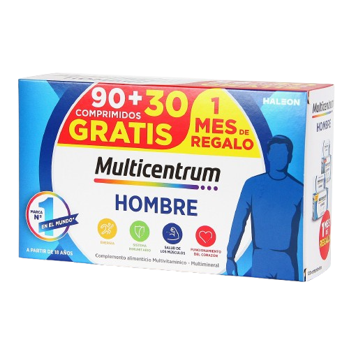 Multicentrum hombre 50+  90 comprimidos + 30 comprimidos