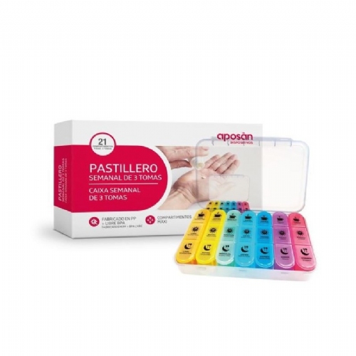 Pastillero semanal aposan 3 tomas 1 unidad - aposan