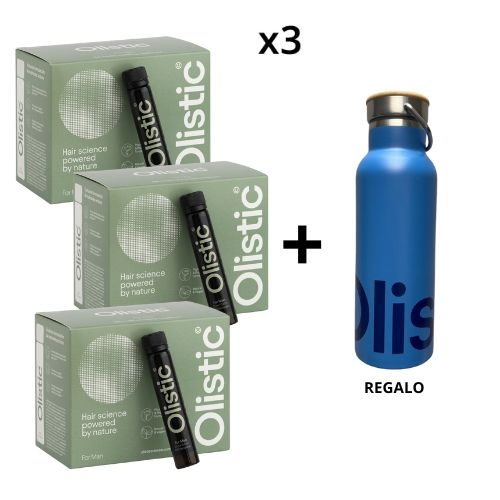 Olistic pack 3 meses for men + 1 botella reutilizable