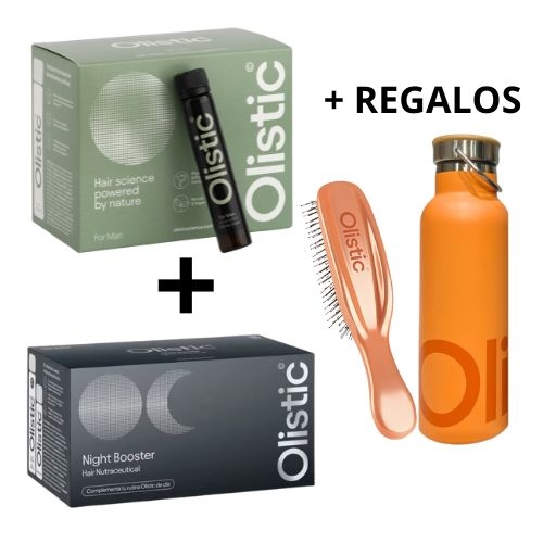 Olistic for men + night + Regalo cepillo + Botella reutilizable