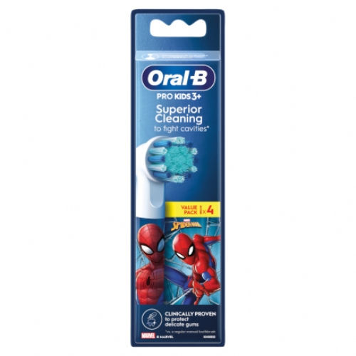 Cepillo dental electrico infantil recambios oral-b pro kids 3+ spiderman 4 recambios - oral-b pro ki