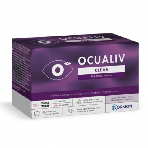 Ocualiv clean  30 toallitas