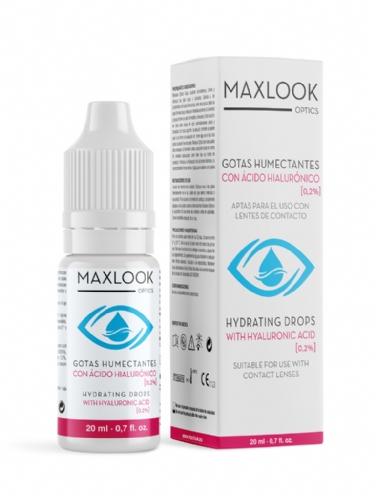 Maxlook optics gotas humectantes con acido hialuronico  1 frasco 20 ml