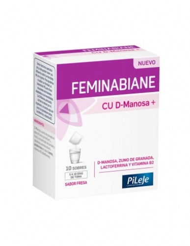 Feminabiane cu d-manosa +  10 sobres sabor fresa