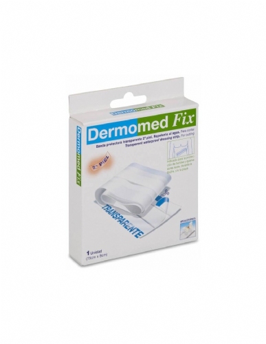 Aposito esteril banda dermomed fix segunda piel 1 unidad 75 x 8 cm - aposito esteril banda