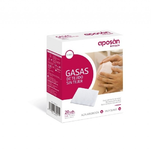 Aposan gasa esteril tejido sin tejer compresas  10 sobres 2 gasas 10 cm x 10 cm