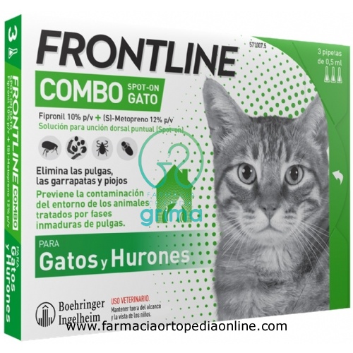 FRONTLINE COMBO 50,00 mg / 60,00 mg SOLUCION SPOT-ON PARA GATOS
