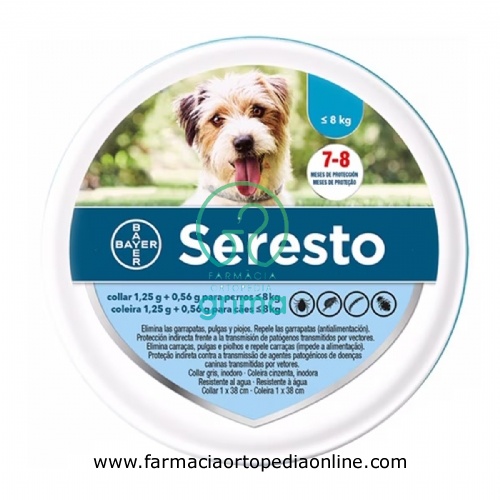SERESTO 1,25 g + 0,56 g COLLAR PARA PERROS ? 8 kg