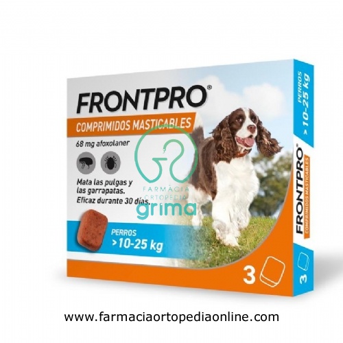 FRONTPRO 68 mg COMPRIMIDOS MASTICABLES PARA PERROS > 10-25 kg