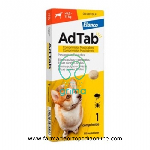 ADTAB 225 mg COMPRIMIDOS MASTICABLES PARA PERROS (>5,5-11 kg)