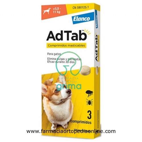 ADTAB 225 mg COMPRIMIDOS MASTICABLES PARA PERROS (>5,5-11 kg)