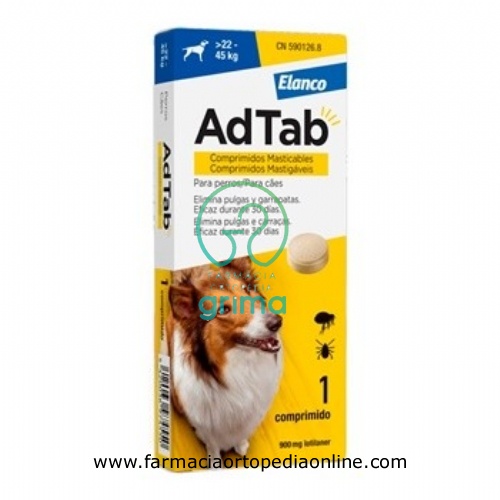 ADTAB 900 mg COMPRIMIDOS MASTICABLES PARA PERROS (>22-45 kg)