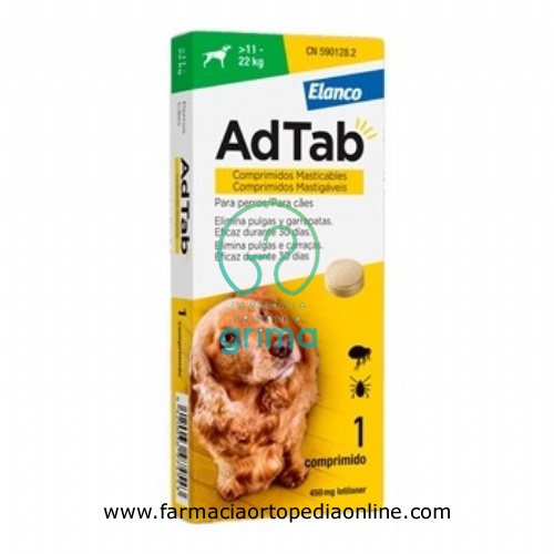 ADTAB 450 mg COMPRIMIDOS MASTICABLES PARA PERROS (>11-22 kg)