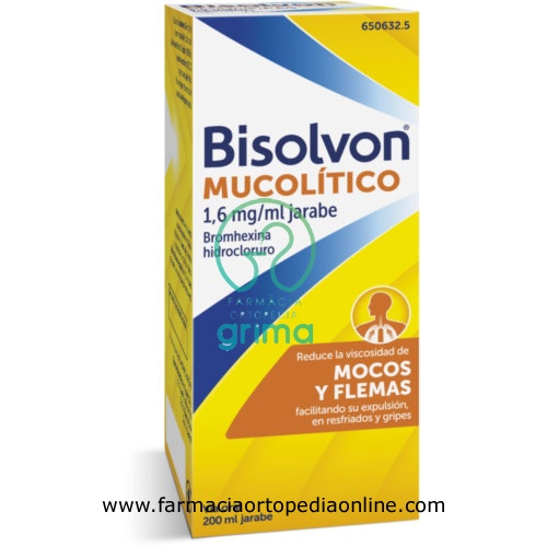 BISOLVON MUCOLITICO 1,6 mg/ ml JARABE, 1 frasco de 200 ml