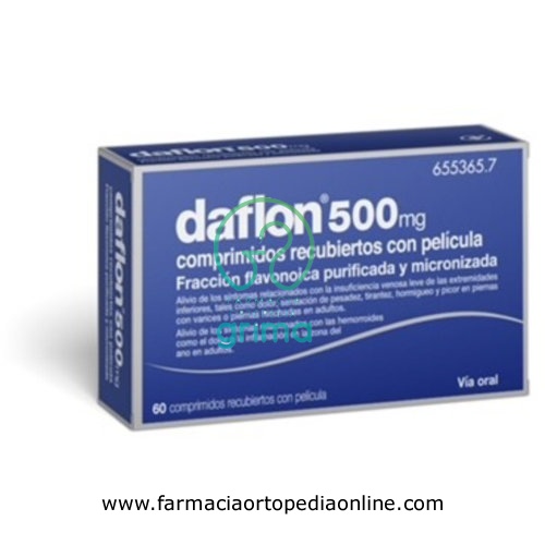 DAFLON 500 MG COMPRIMIDOS RECUBIERTOS CON PELÍCULA, 60 comprimidos
