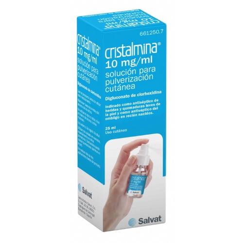 CRISTALMINA 10 mg/ml SOLUCION PARA PULVERIZACION CUTANEA, 1 frasco de 125 ml