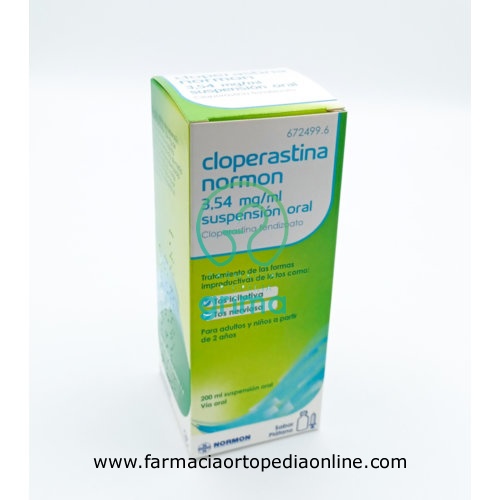 CLOPERASTINA NORMON 3,54 mg/ml SUSPENSION ORAL, 1 frasco de 200 ml