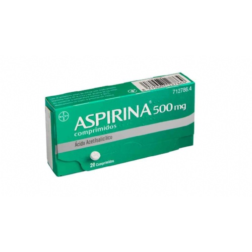 ASPIRINA 500 mg COMPRIMIDOS , 20 comprimidos