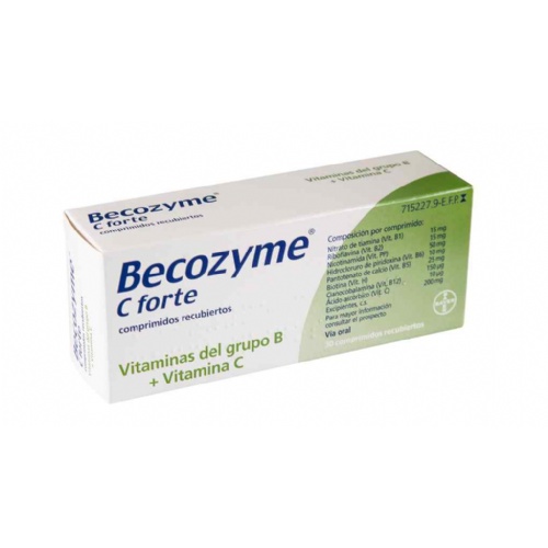 BECOZYME C FORTE COMPRIMIDOS RECUBIERTOS  , 30 comprimidos