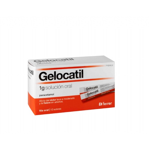 GELOCATIL 1 g SOLUCION ORAL,10 sobres
