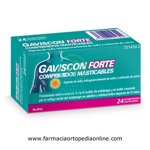 GAVISCON FORTE COMPRIMIDOS MASTICABLES,24 comprimidos