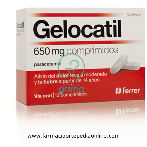 GELOCATIL 650 mg COMPRIMIDOS, 20 comprimidos
