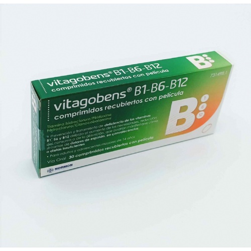 VITAGOBENS B1 B6 B12 COMPRIMIDOS RECUBIERTOS CON PELICULA, 30 comprimidos (Al/PVC/ACLAR(PCTFE)